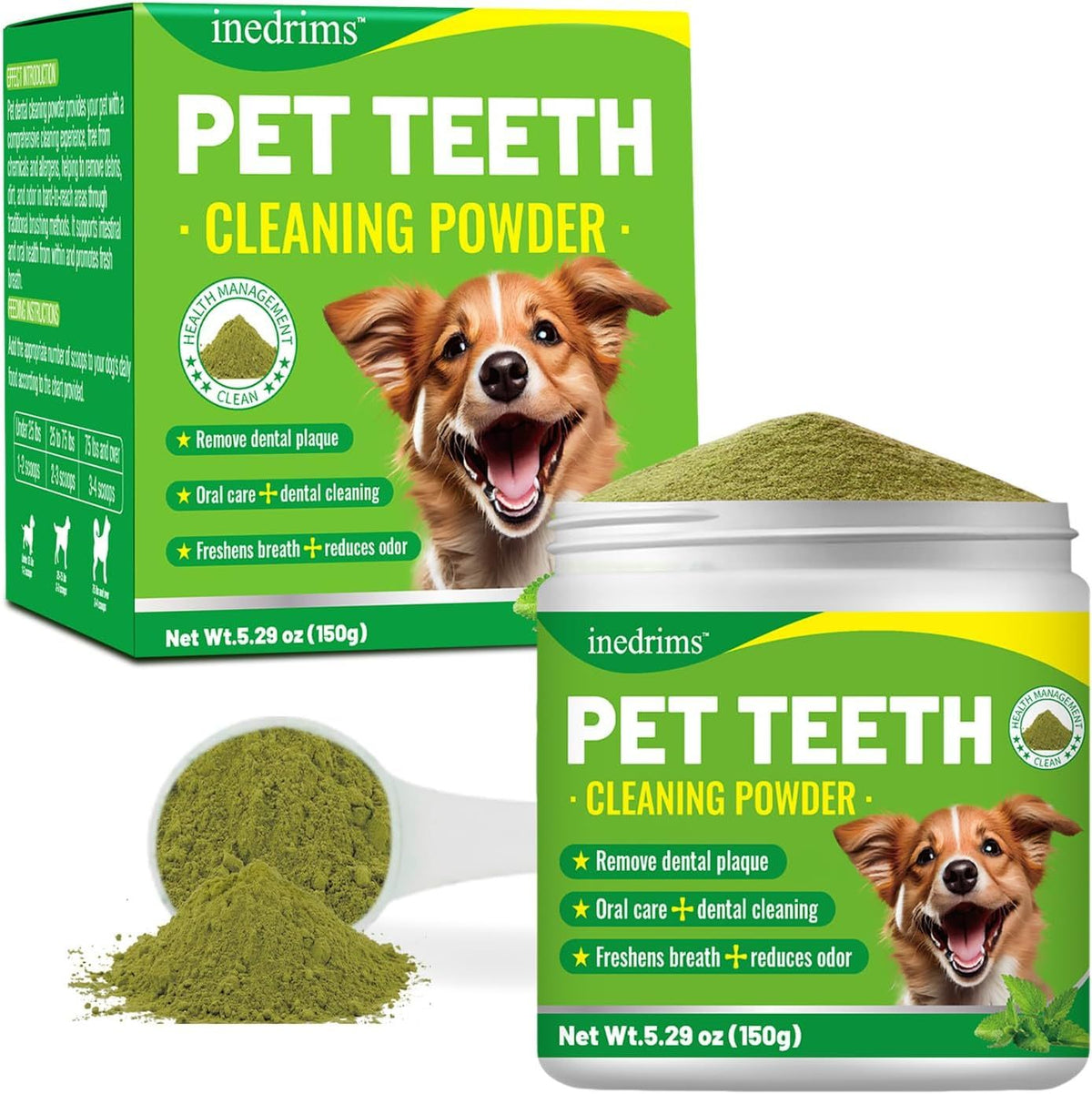 Polvo Dental 3 en 1 para Mascotas – Aliento Fresco, Encías Sanas y Dientes Fuertes
