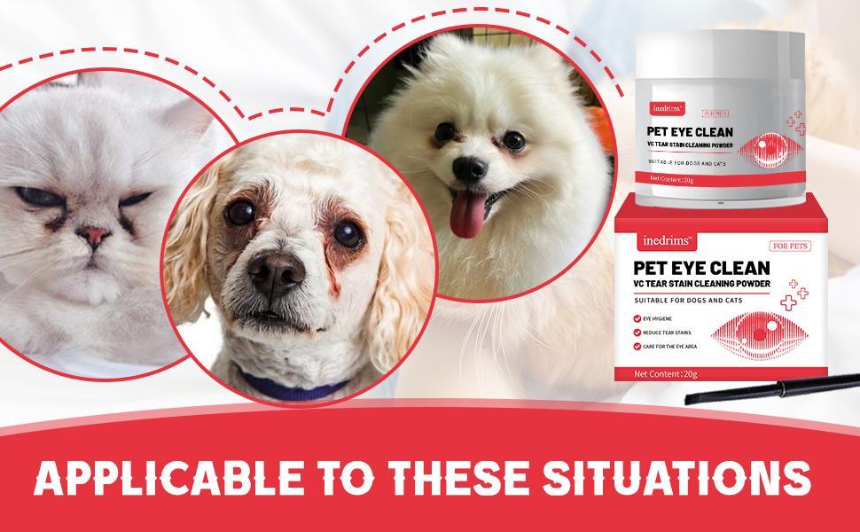 Polvo Quitamanchas de Lágrimas para Mascotas – Fórmula Natural para Ojos Limpios y Brillantes