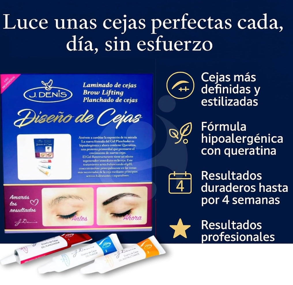 Kit Profesional de Planchado y Diseño de Cejas Jdenis – Efecto Laminado 24/7
