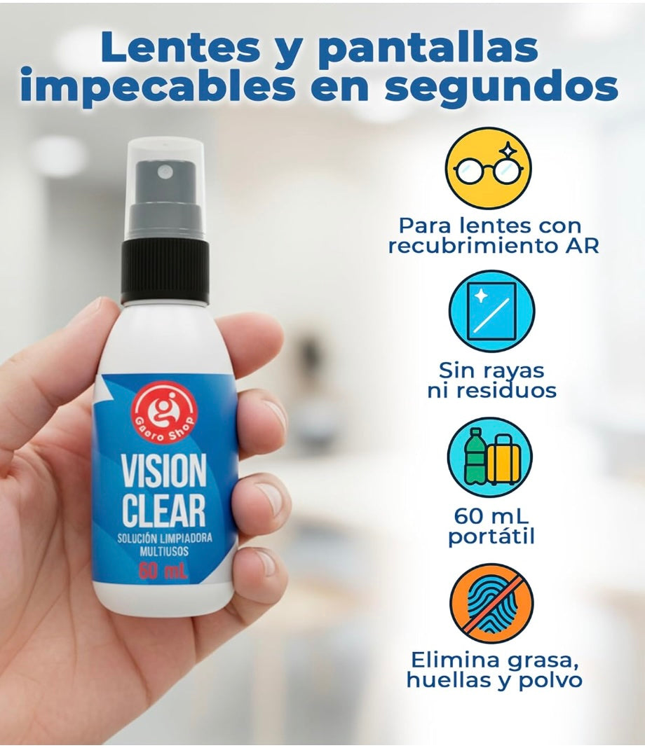 Gaero Shop – Solución Limpiadora para Pantallas 60ml – Antibacterial – Hipoalergénica – con Dosificador – para Uso Diario