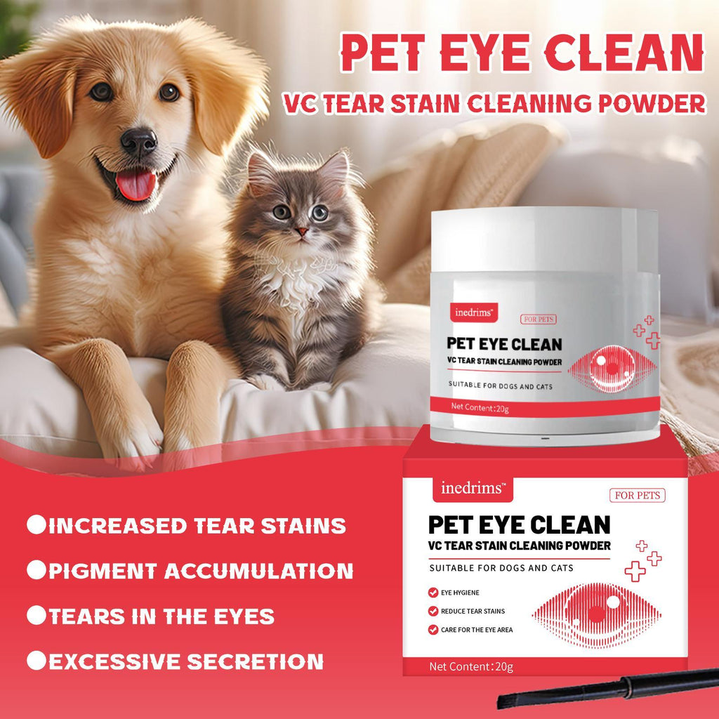 Polvo Quitamanchas de Lágrimas para Mascotas – Fórmula Natural para Ojos Limpios y Brillantes