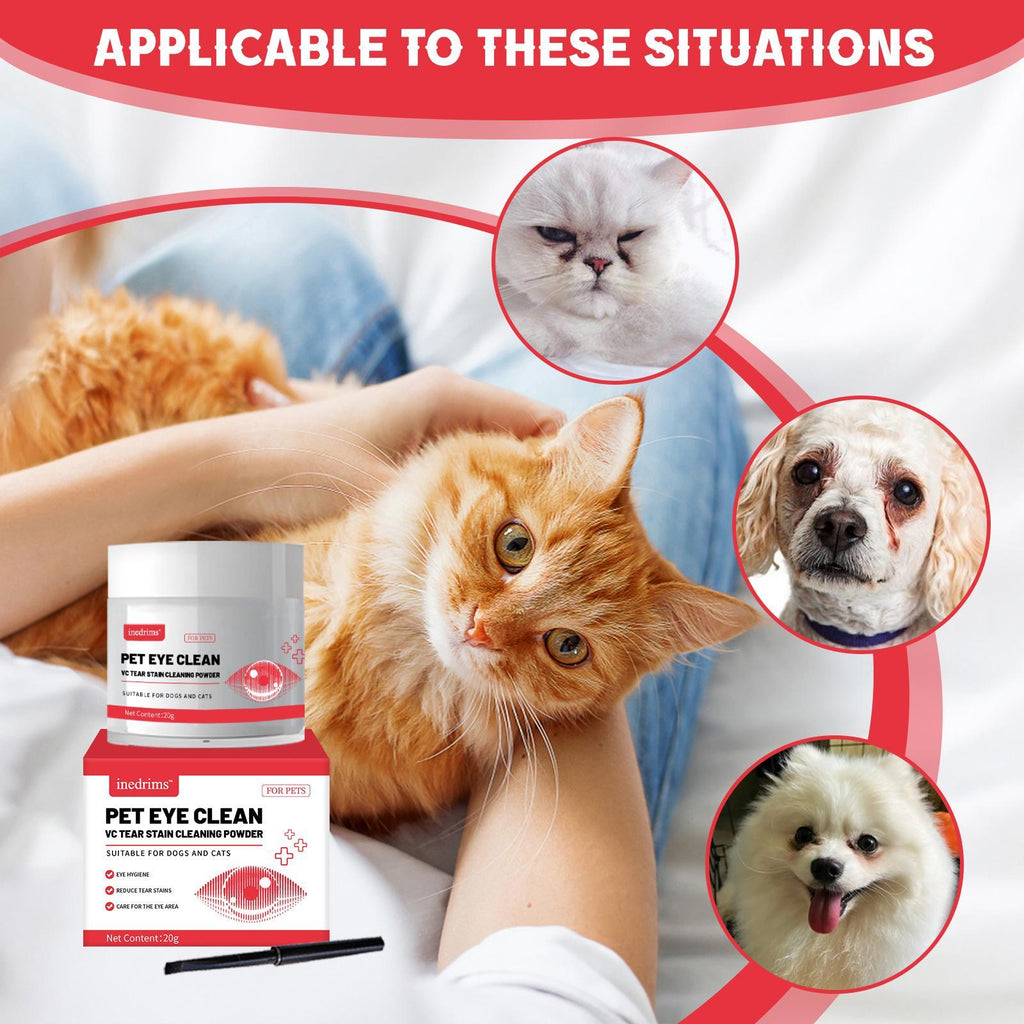Polvo Quitamanchas de Lágrimas para Mascotas – Fórmula Natural para Ojos Limpios y Brillantes