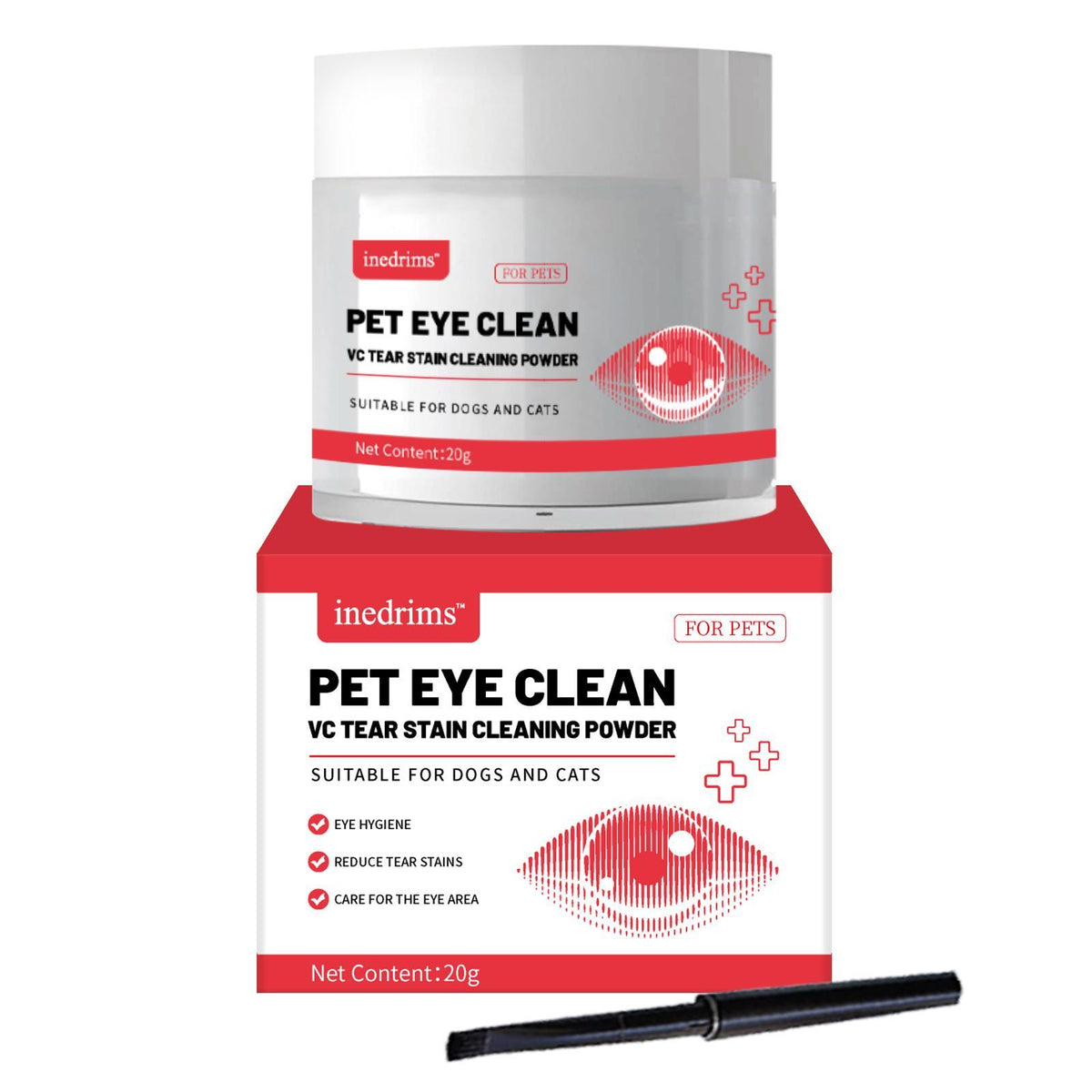 Polvo Quitamanchas de Lágrimas para Mascotas – Fórmula Natural para Ojos Limpios y Brillantes
